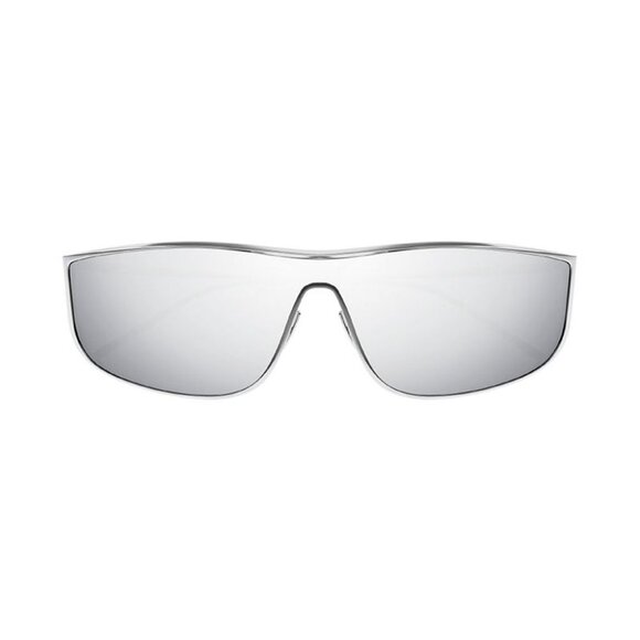 NEW SL605 LUNA 003 SAINT LAURENT SUNGLASSES SILVER UNISEX OVAL EYEWEAR - Picture 2 of 5